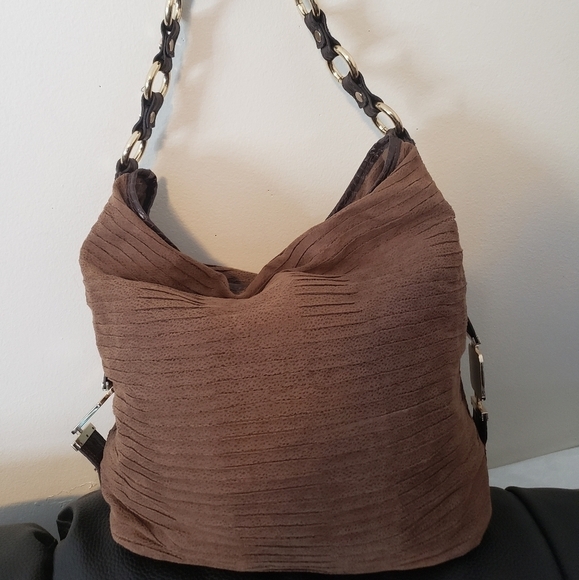 Dana Buchman Signature Hobo Suede Style Purse - Picture 2 of 16